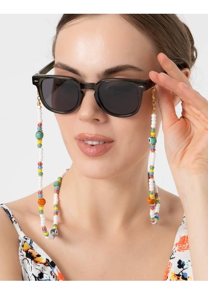 Db DİLEK BAŞ TASARIM Nazar Boncuklu ve Kum Boncuklu Gözlük Ipi indirimleri