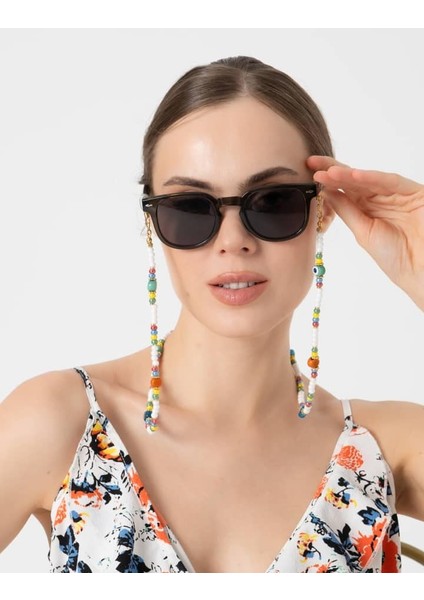 Db DİLEK BAŞ TASARIM Nazar Boncuklu ve Kum Boncuklu Gözlük Ipi