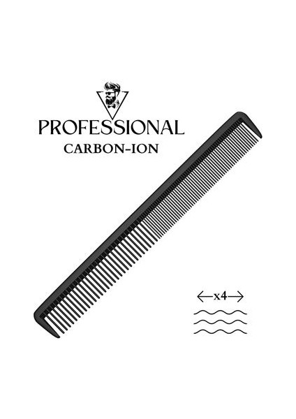 Hsnet Profesyonel Karbon Saç Kesim Tarama Tarağı - ME001W-50PQC7