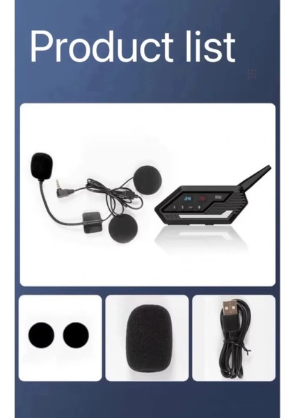 BT62 Motosiklet Kask Kulaklığı Bluetooth Intercom 2 Intercom Bağlantılı modelleri