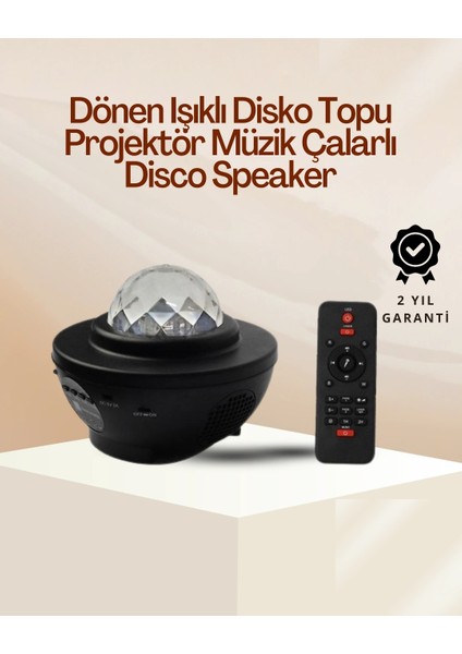 Yıldız & Okyanus Dalga Projektörü – Bluetooth / USB Hoparlörlü