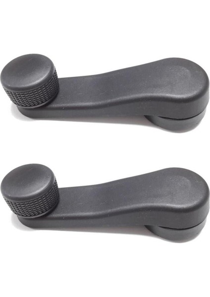 Seat Ibiza 1993-2002 Uyumlu Manuel Çevirmeli Cam Açma Kapama Kolu Siyah 2 Adet Takım 1H0837581