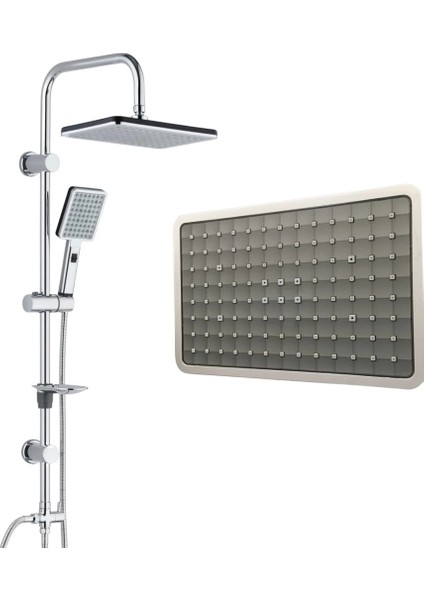 Domino Krom Yağmurlama Sistemli Tepe Duş Seti - Fonksiyonel ve Şık Tasarım