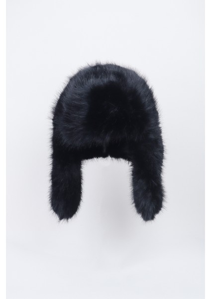 Siyah Ithal Pilot Şapka Suni Kürk Ekstra Kabarık fiyatları