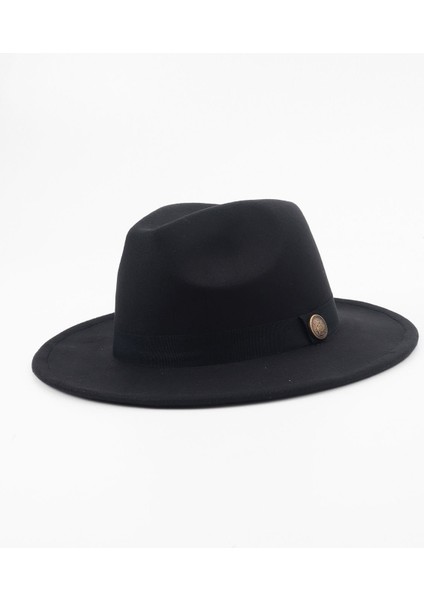 Siyah Fötr Panama Şapka