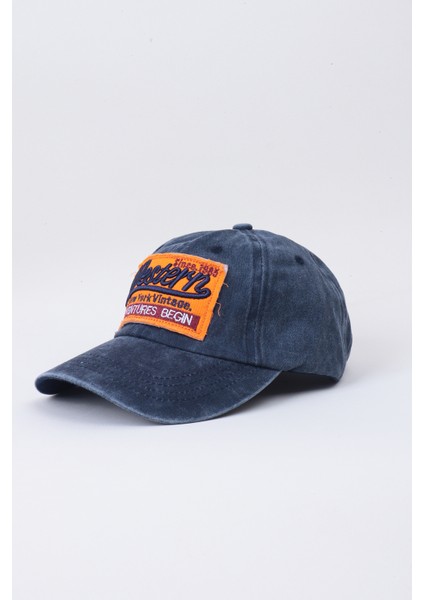 Eskitme Kot Lacivert Hardal Baseball Cap Nakışlı Tasarım Şapka fiyatları