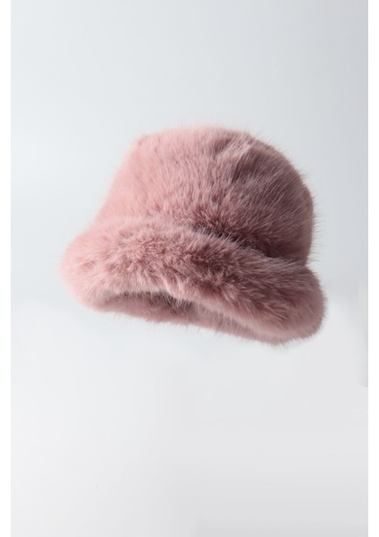 Pembe Yuvarlak Şapka Peluş Bucket Ekstra Kabarık Şapka fiyatları