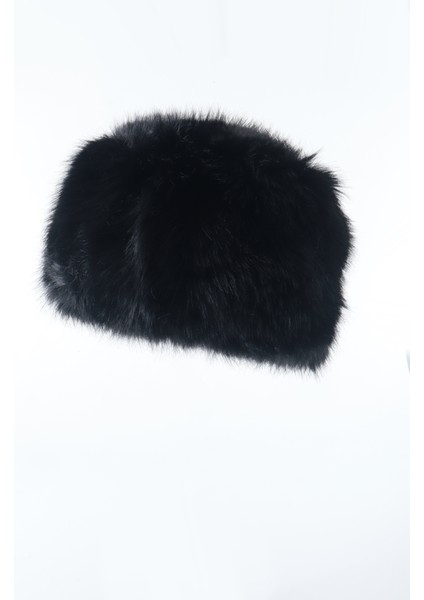 Siyah Peluş Kalpak Şapka | Suni Kürklü Kışlık Kadın Slavic Şapkası