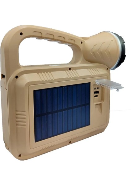 Güneş Enerjili Şömineli Çok Fonksiyonlu Çift Işık Kaynağı USB Şarjlı Solar El Feneri fırsatları