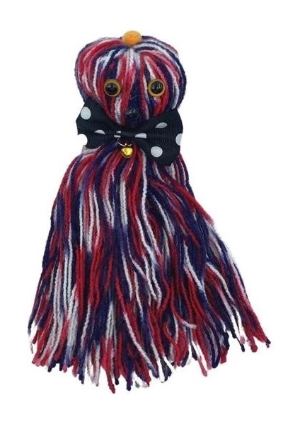 Ahtapot Şekilli Zilli ve Ipli Rengarenk Püsküllü Sevimli Kedi oyuncağı fırsatları