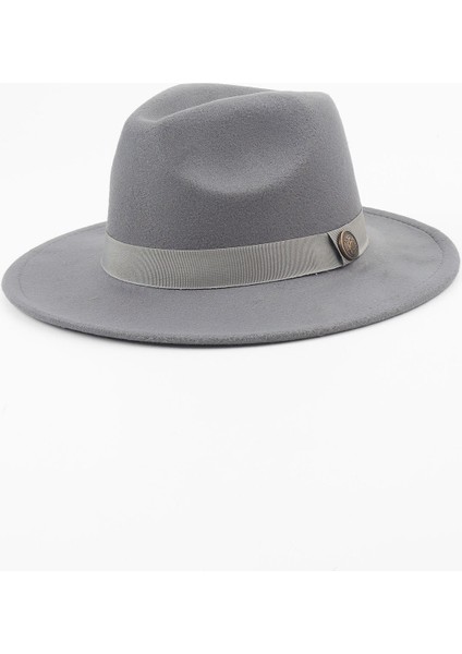 Gri Fötr Panama Şapka