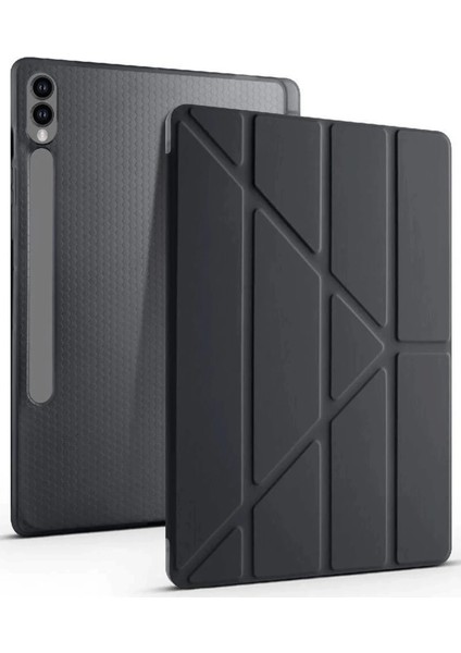 Samsung Galaxy X610 Tab S9 Fe Plus 12.4 Kılıf Kalemlikli Mars Tablet Kılıfı - Siyah