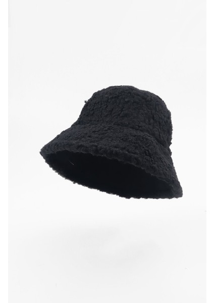 Içi Peluş Süet Kumaş Bucket Şapka Çift Taraflı - Siyah fiyatları