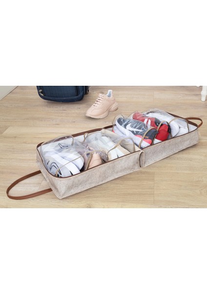 Deri Kulplu Ayakkabı Seyahat Çantası 04263 fırsatları