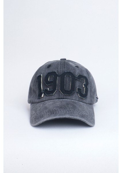1903 Kartal Yazılı Eskitme Premium Unisex Şapka - Füme