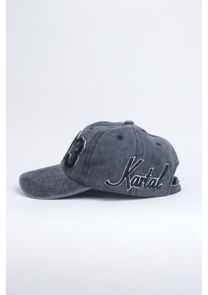 1903 Kartal Yazılı Eskitme Premium Unisex Şapka - Füme fiyatları