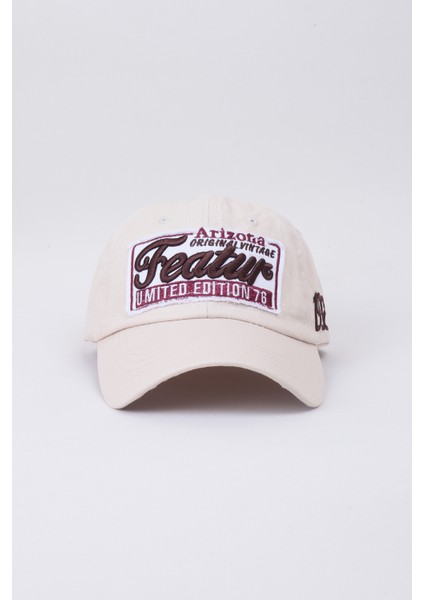 Nakışlı Cap Baseball Şapka - Bej fiyatları