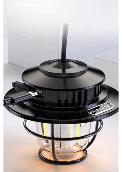 Taşınabilir Retro Fener Su Geçirmez Dış Mekan Güçlü LED Kamp Bahçe Feneri Dekor modelleri