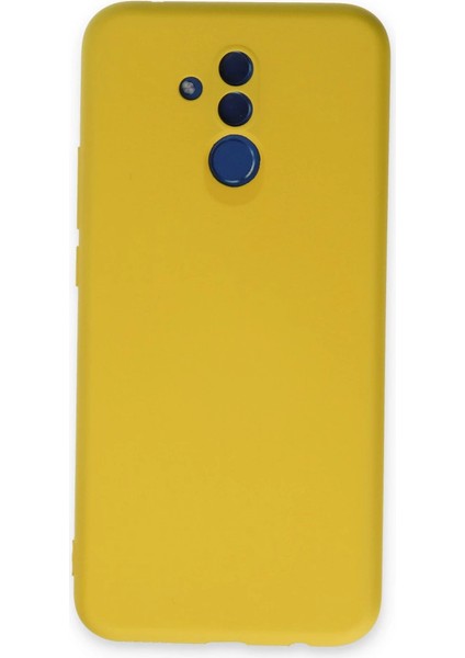 Huawei Mate 20 Lite Kılıf Nano Içi Kadife Silikon - Sarı