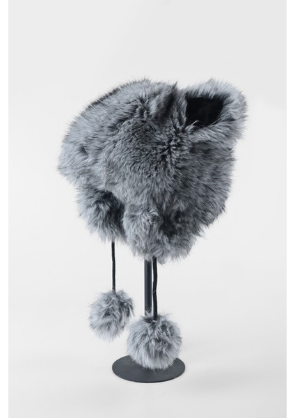 Kürk Kulaklı Ponponlu Ekstra Kabarık Peluş Şapka modelleri