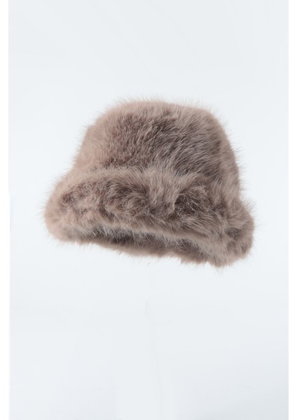 Kahve Yuvarlak Kürk Şapka Peluş Bucket Ekstra Kabarık Slavic Şapka fiyatları