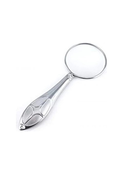 -Gümüş Renkli 45MM Cam Lens, Zarif Tasarımlı Metal BÜYÜTEÇ-MG18155-8