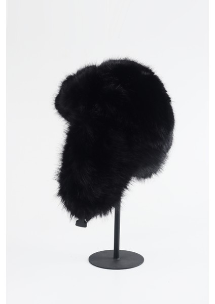 Kürk Peluş Kulaklı Pilot Şapka Ekstra Yumuşak - Siyah modelleri