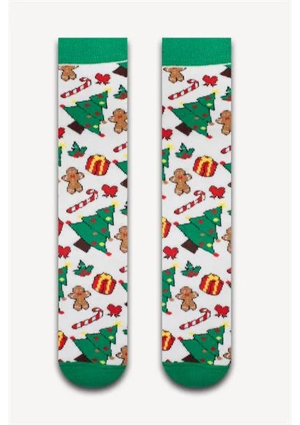 Beyaz Noel Süsleri Havlu Çorap