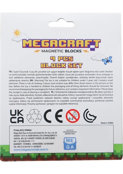 Megacraft 9 Parça Karlı Taş Blok modelleri