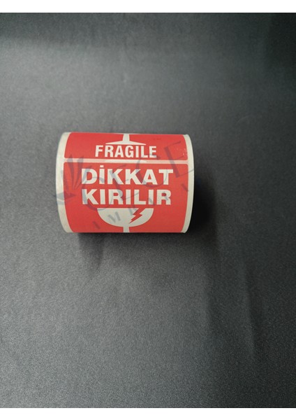Dikkat Kırılır Etiketi Kırmızı 100X100 250 Adet Kırılabilir Nakliye Etiketi indirimleri