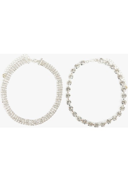 Taşlı 2'li Choker Kolye Seti