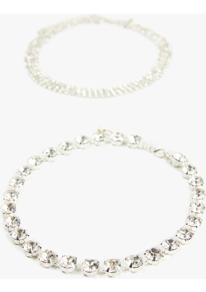 Taşlı 2'li Choker Kolye Seti fiyatları
