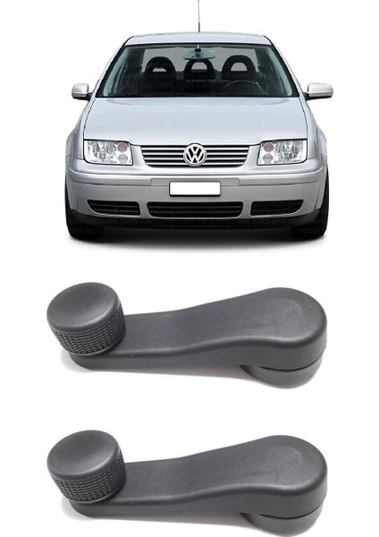 Vw Bora 1998-2005 Uyumlu Manuel Çevirmeli Cam Açma Kapama Kolu Siyah 2 Adet Takım 1H0837581