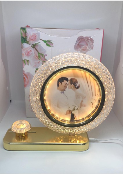 LED Işıklı Kristal Fotoğraf Çerçevesi