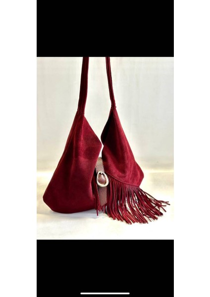 Mesbag Hakiki Süet Kadın Çanta