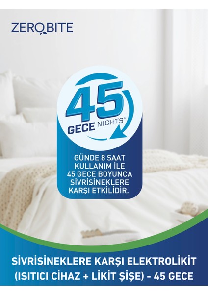 Sivrisineklere Karşı Elektrolikit Takım (Isıtıcı Cihaz + Likit Şişe) 30GR - 45 Gece Koruma fiyatları