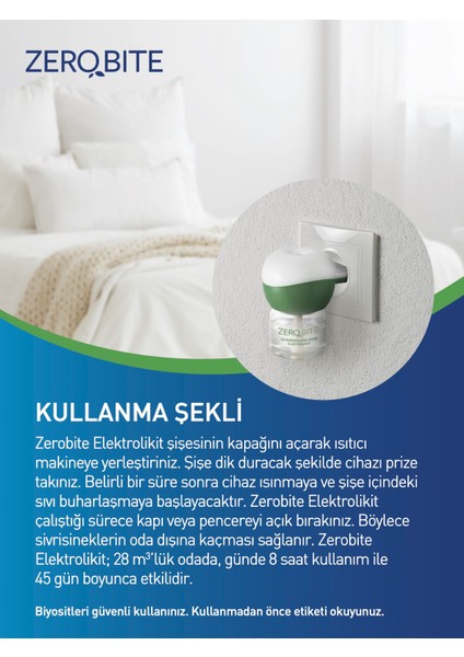 Sivrisineklere Karşı Elektrolikit Takım (Isıtıcı Cihaz + Likit Şişe) 30GR - 45 Gece Koruma modelleri