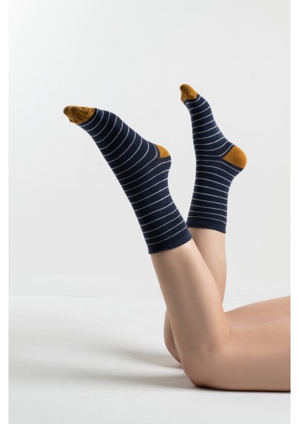 Hardal Lacivert 2'li Kadın Çorap fiyatları