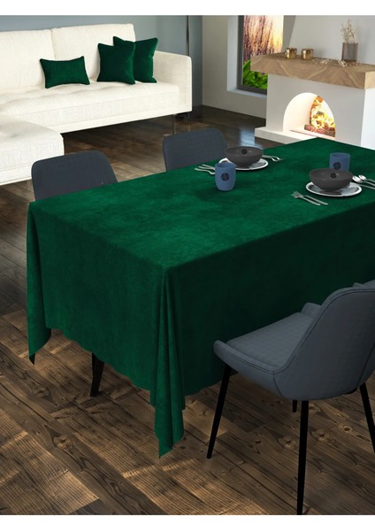 Kadife Dokulu Masa Örtüsü - 4 Farklı Renk modelleri