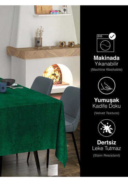 Kadife Dokulu Masa Örtüsü - 4 Farklı Renk fırsatları
