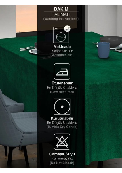 Kadife Dokulu Masa Örtüsü - 4 Farklı Renk indirimleri