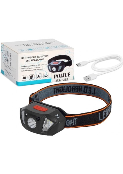 Police PS-2361 Şarjlı Kafa Feneri