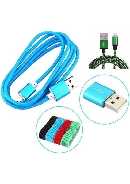 1,5 Metrelik Örgü Şeklinde Apple Iphone Ipad Data Şarj Kablosu fiyatları