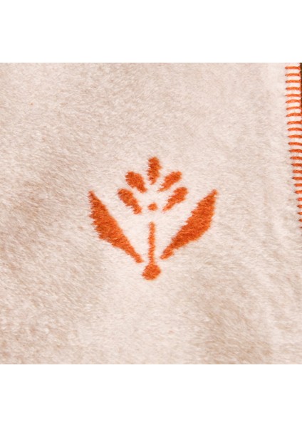 Soft Elias Pamuklu Tv Battaniyesi - Ekru / Turuncu - 130X170 cm modelleri