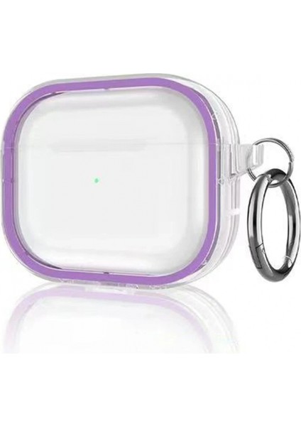 Airpods Pro 2 (2.nesil) Shiny Şeffaf Kılıf - Mor