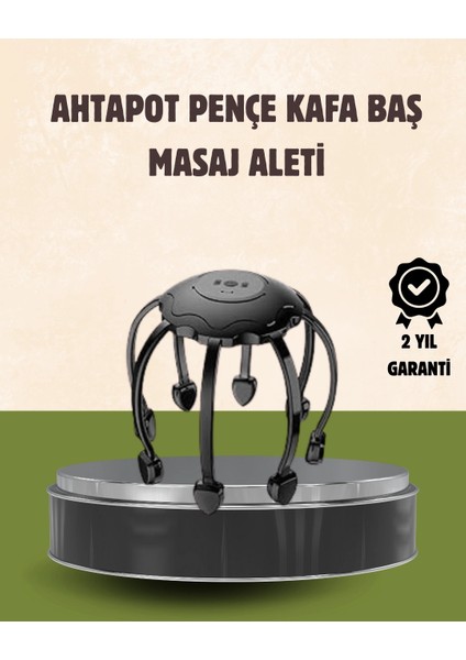 Kafa Masaj Cihazı 8 Motorlu 360 Derece Tam Kapsamlı Rahatlatıcı Masaj