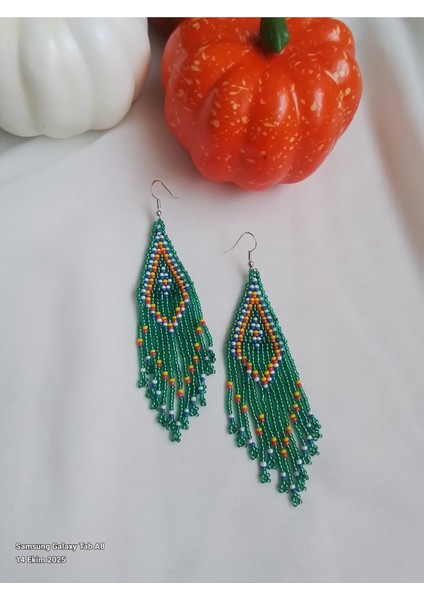 Kum Boncuklu El Yapımı Küpe modelleri