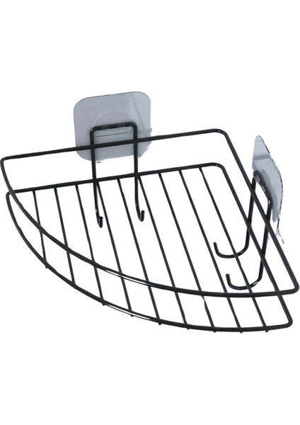 Yapışkanlı Banyo Köşeliği Kancalı Köşe Rafı Duş Şampuanlık Duvar Düzenleyici Organizer Raf fırsatları