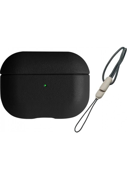 Airpods 3 (3.nesil) 405 Deri Kılıf - Siyah