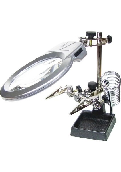 -Ayarlanabilir Başlıklı Elektronikçi Yardım Lehim Standı ile Ledli Büyüteç modelleri